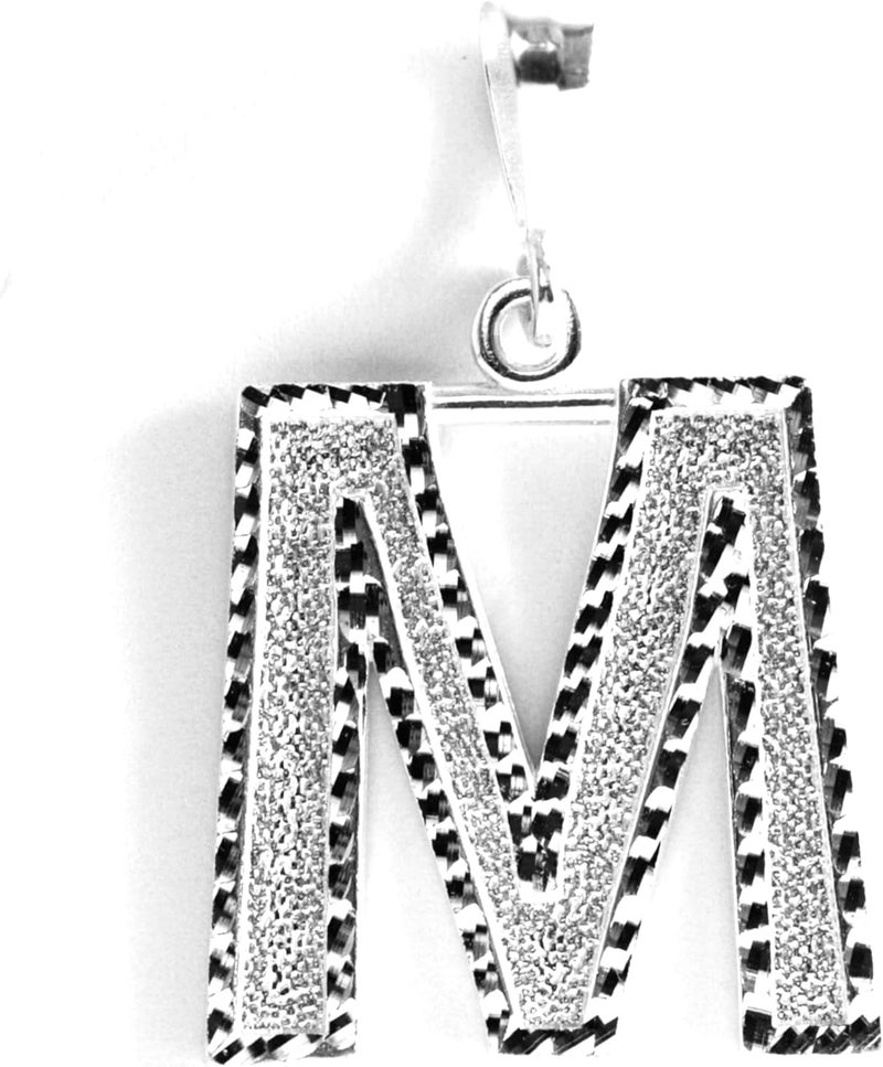 Deidreamers Personalized 1.0 Inch Solid.925 Sterling Silver Initial A-Z Charm - Image 1